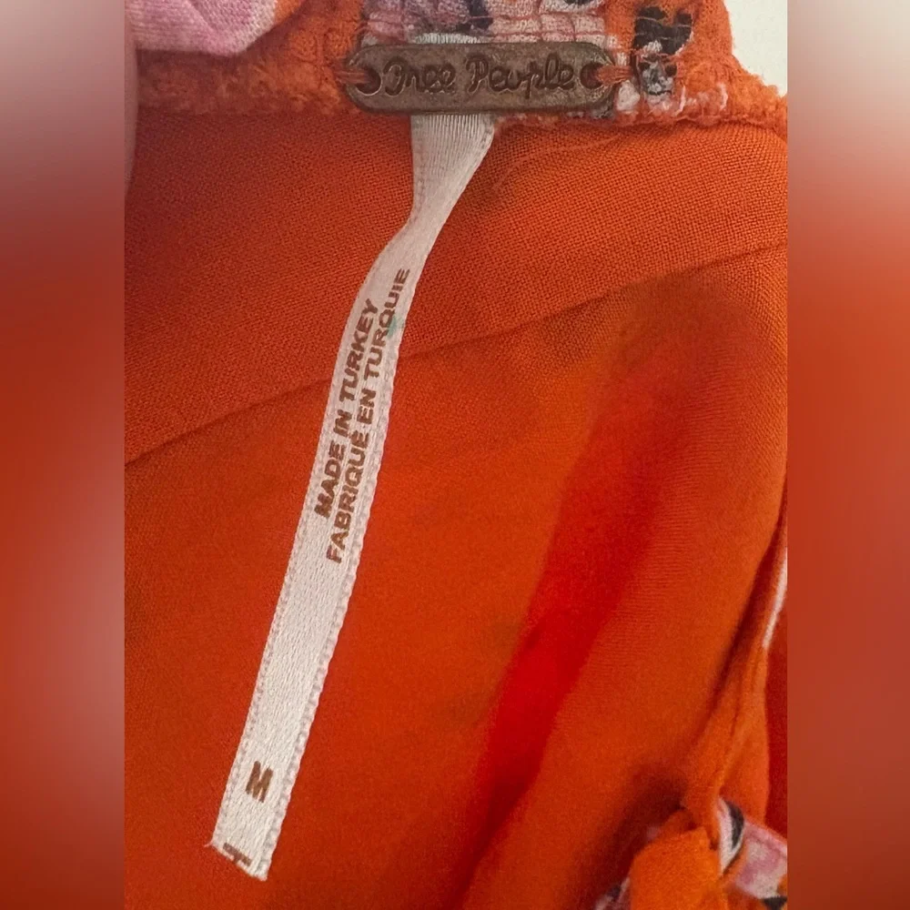 Free People Orange Floral Mini Dress - Picture 7 of 7